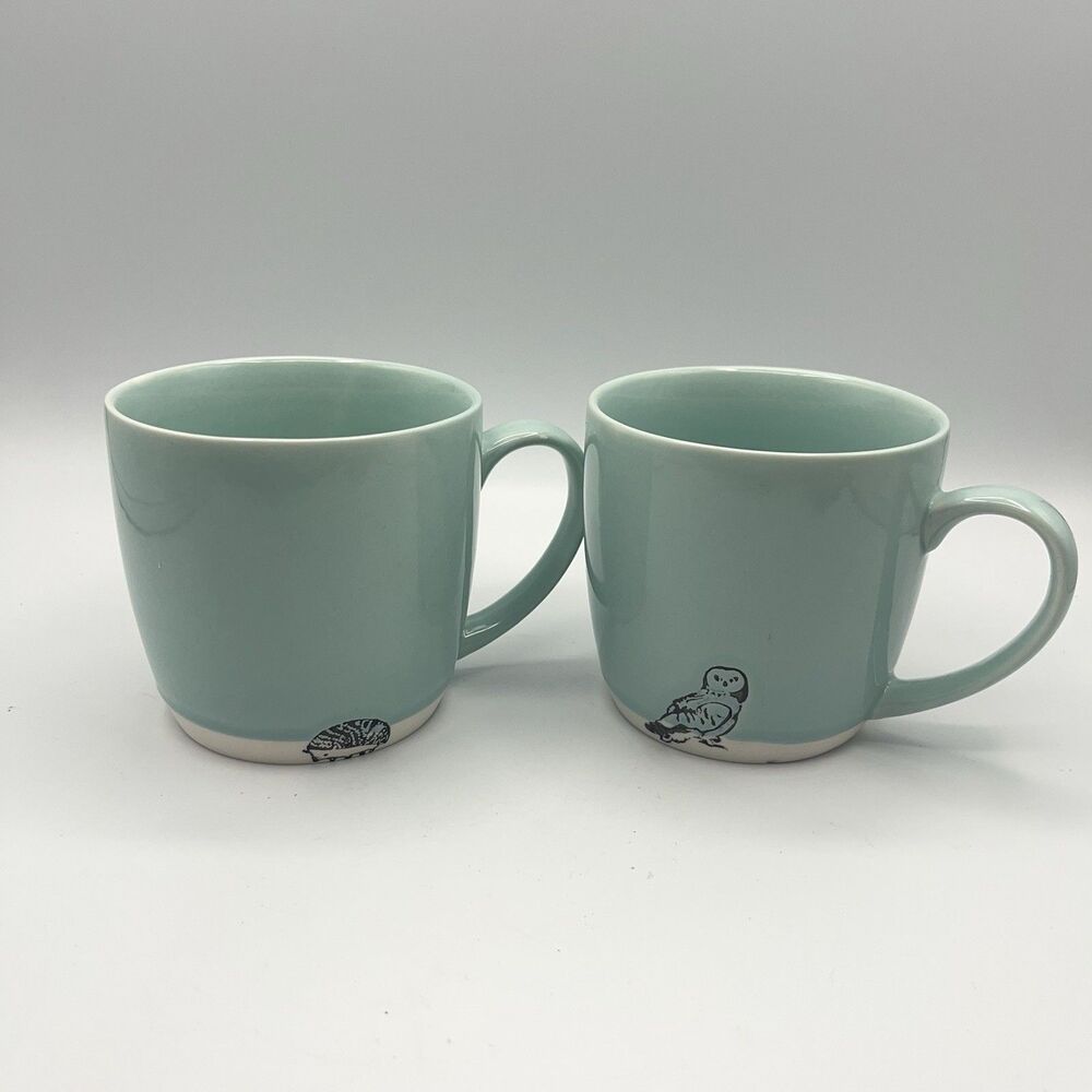 Potters Studio Mugs Owl And Hedgehog - Set Of 2